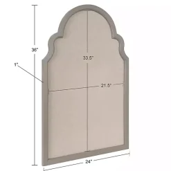 Gray Scalloped Arch Fabric Pinboard