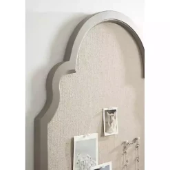 Gray Scalloped Arch Fabric Pinboard