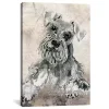 Gray Schnauzer Canvas Art Print