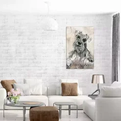 Gray Schnauzer Canvas Art Print