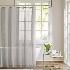 Gray Sheer Shower Curtain