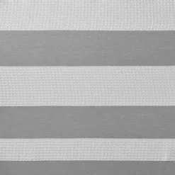 Gray Stripe Waffle Weave Shower Curtain