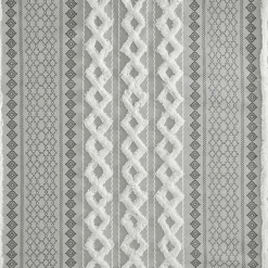 Gray Textured Chenille Shower Curtain