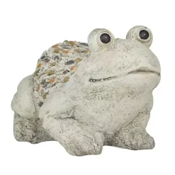 Gray Textured Frog Statue