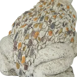 Gray Textured Frog Statue