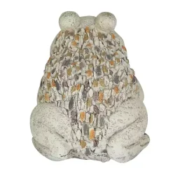 Gray Textured Frog Statue