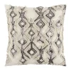 Gray Textured Geometric Pillow
