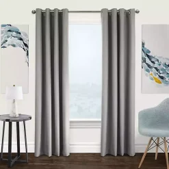 Gray Thatched Blackout Curtain Panel, 108 in.