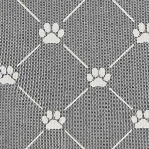 Gray Trellis Paw Print Storage Basket, 14 in.