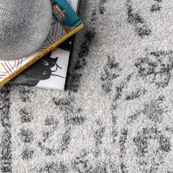 Gray Vintage Distressed Area Rug, 8x12