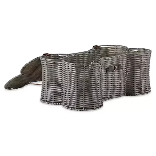 Gray Woven Bone Shaped Basket, 21 in.