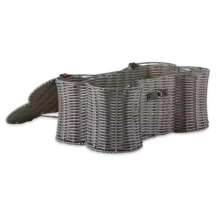 Gray Woven Bone Shaped Basket, 17 in.