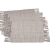 Gray Woven Dashed Placemats, Set of 4