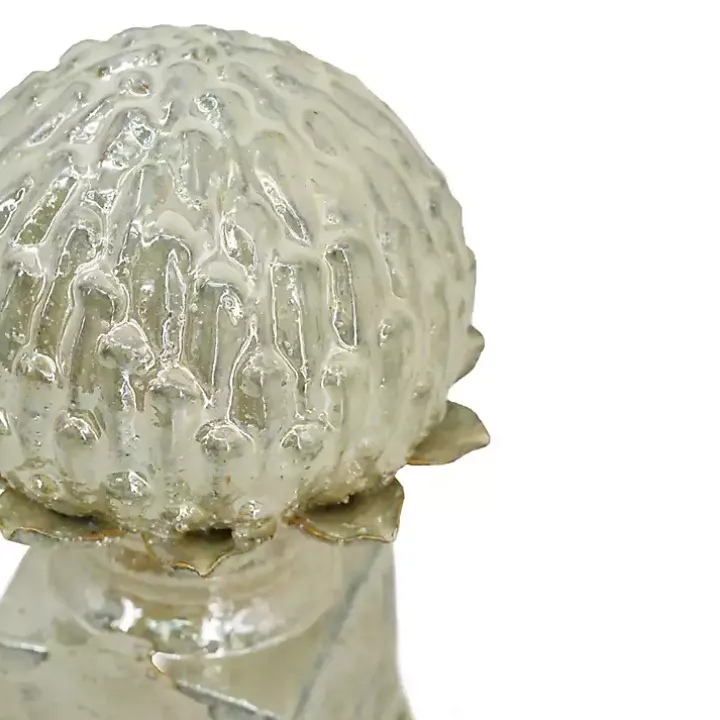 Graywash Artichoke Stoneware Statue