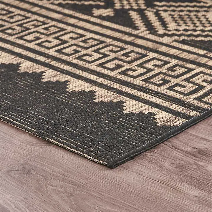 Greek Key Sun Shower Outdoor Area Rug, 7x9