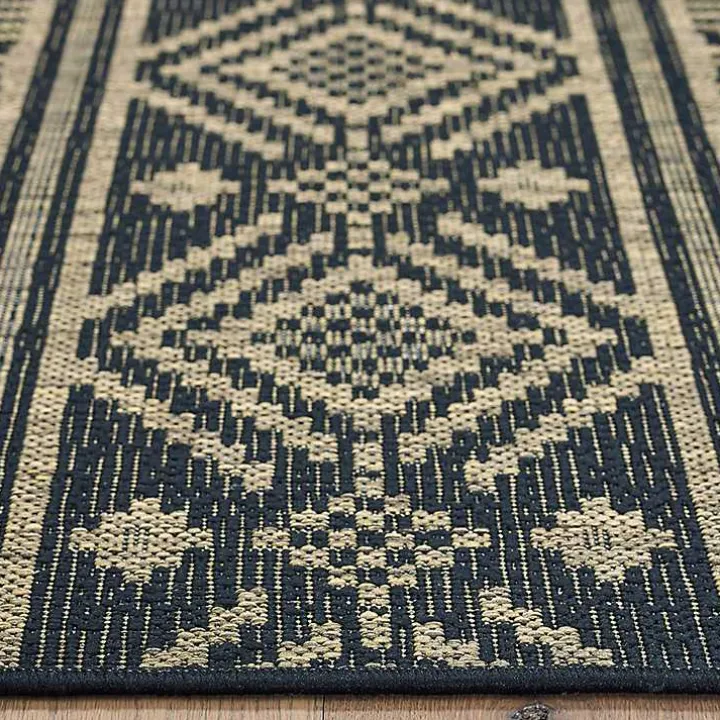 Greek Key Sun Shower Outdoor Area Rug, 7x9