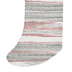 Green & Red Patterned Stripe II Stocking