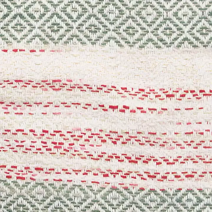 Green & Red Patterned Stripe I Stocking