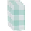 Green and White Buffalo Plaid Napkins, Set of 4