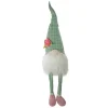Green and White Plaid Gnome Shelf Sitter