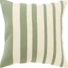Green Asymmetrical Linear Throw Pillow
