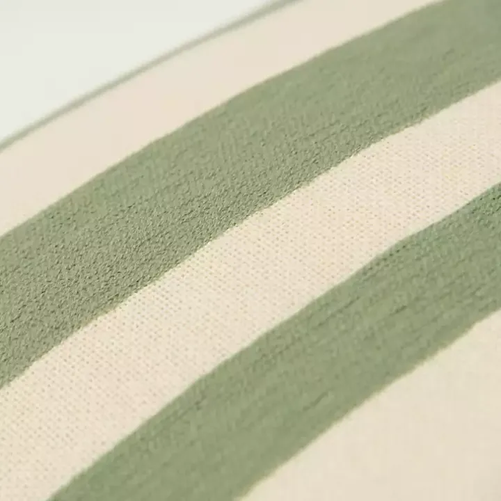 Green Asymmetrical Linear Throw Pillow