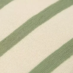 Green Asymmetrical Linear Throw Pillow