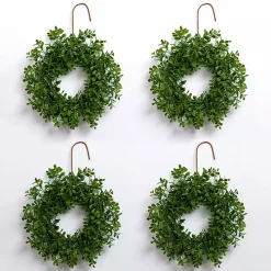 Green Boxwood Mini Wreaths, Set of 4