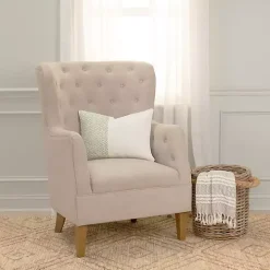 Green Dotted Colorblock Throw Pillow