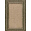 Green Framed Border Outdoor Area Rug, 7x9