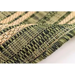 Green Framed Border Outdoor Area Rug, 4x7