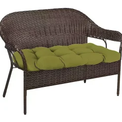 Green French Edge 3-pc. Outdoor Wicker Cushion Set