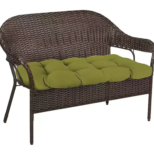 Green French Edge 3-pc. Outdoor Wicker Cushion Set