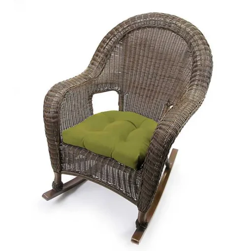 Green French Edge 3-pc. Outdoor Wicker Cushion Set