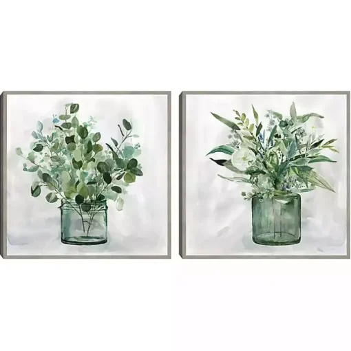 Green Garden 2-pc. Framed Canvas Art Print Set