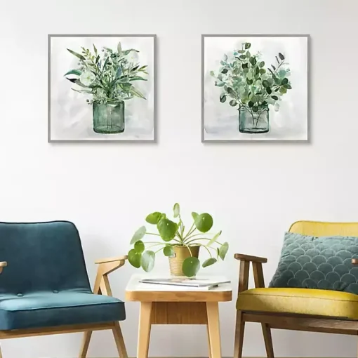 Green Garden 2-pc. Framed Canvas Art Print Set