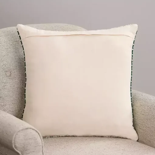 Green Hemlock Woven Pillow