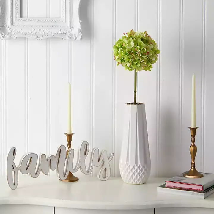 Green Hydrangea Bloom Stems, Set of 3