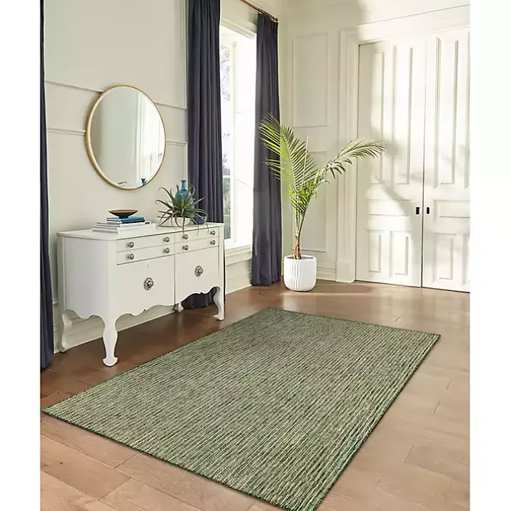 Green Intertwine Indoor/Outdoor Area Rug, 7x9