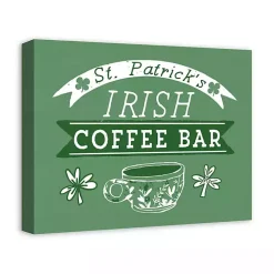 Green Irish Coffee Bar Canvas Art Print