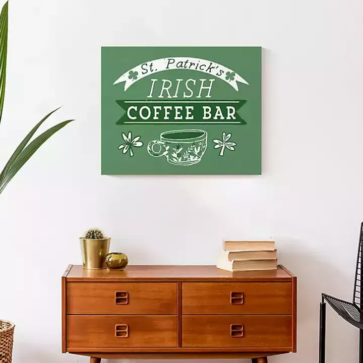 Green Irish Coffee Bar Canvas Art Print