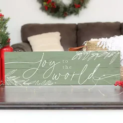 Green Joy to the World Wall Plaque