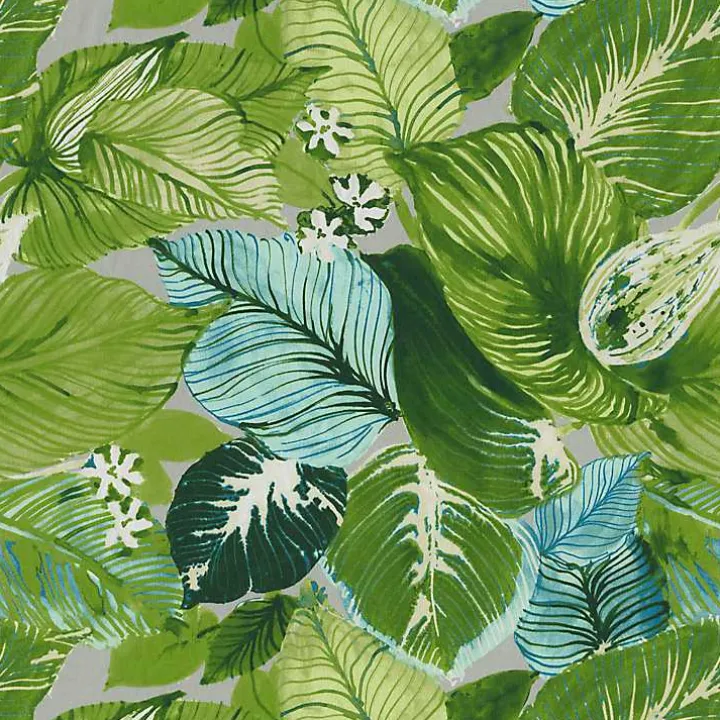 Green Jungle Outdoor Seat Cushions, Set of 2