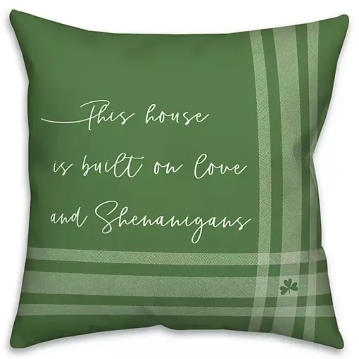 Green Love and Shenanigans Pillow