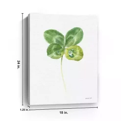 Green Lucky Clover Canvas Art Print