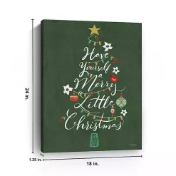 Green Merry Little Christmas Christmas Wall Plaque