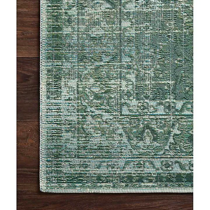 Green Mist Tribal Medallion Outdoor Rug, 5x7