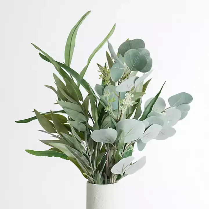 Green Mixed Eucalyptus Bouquets, Set of 2