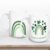 Green Rainbow St. Patrick's Day Mugs, Set of 2