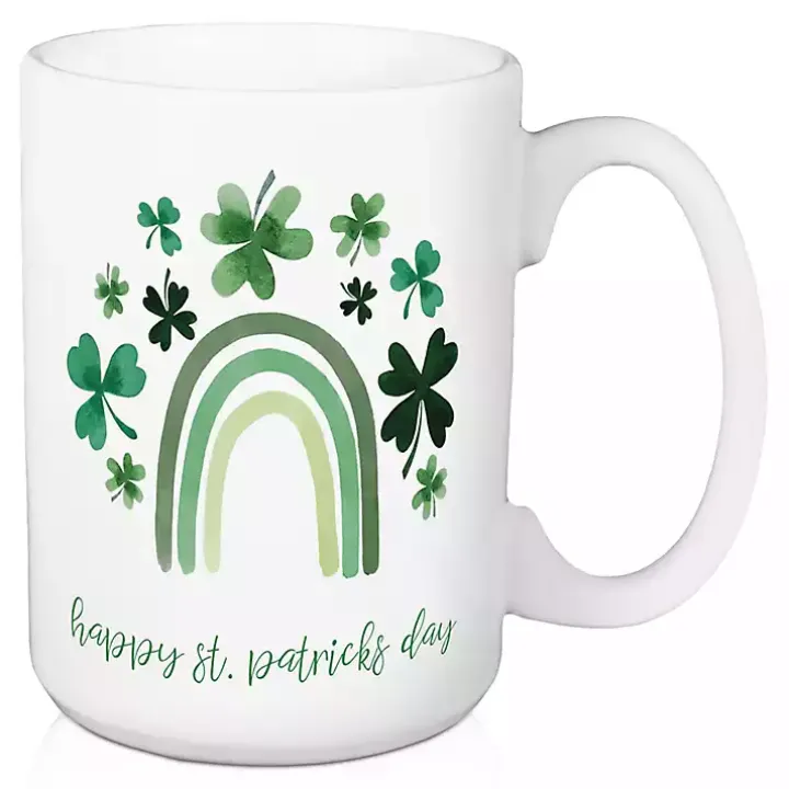 Green Rainbow St. Patrick's Day Mugs, Set of 2